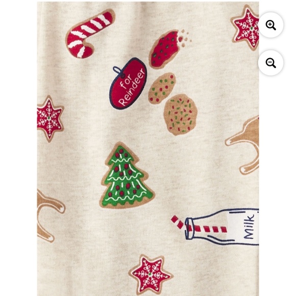 The Children’s Place Unisex Milk & Cookies For Santa 2 PC Pajama Set Size 10 NWT - Picture 6 of 6